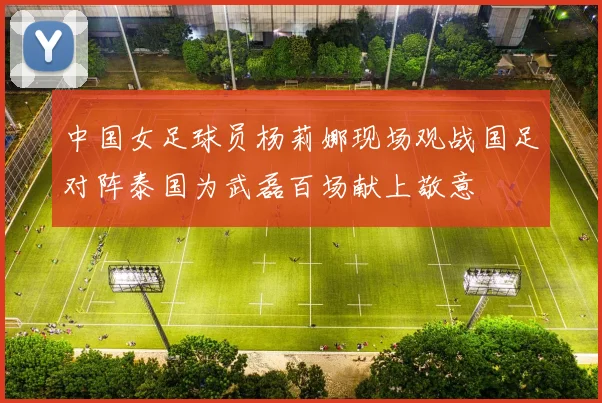 中国女足球员杨莉娜现场观战国足对阵泰国为武磊百场献上敬意